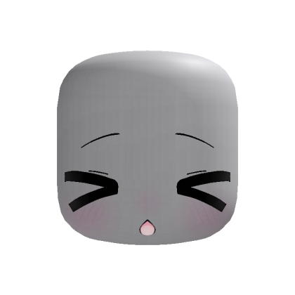 (Animated) Black Cute Kawaii Silly Blink Face