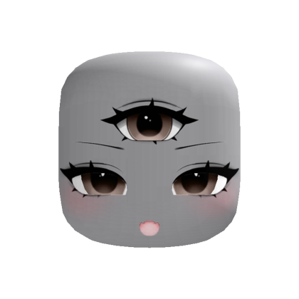 halloween three eyed cute cyclops face brown