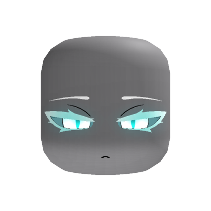 [Animated] Cute Glowing Blue Follow Eyes v2 White