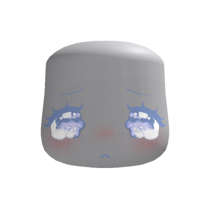 Blue Pastel Teary Sad Crying Anime Chibi