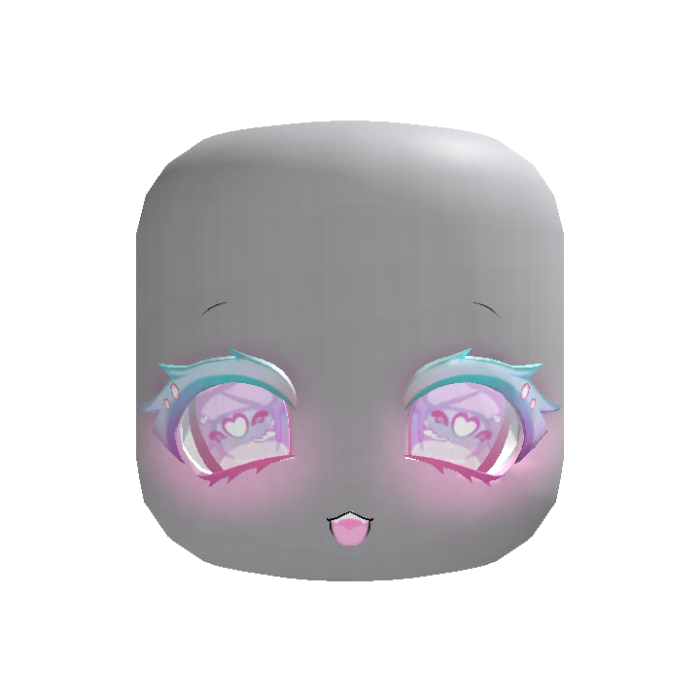 ꒰ANIMATED꒱ Kawaii Soft Pastel Pink & Blue Face