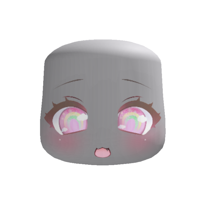 Pastel Rainbow Moe Face (Pink)