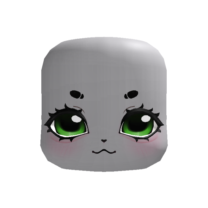 ♡ Kawaii smug kigurumi green eyes face
