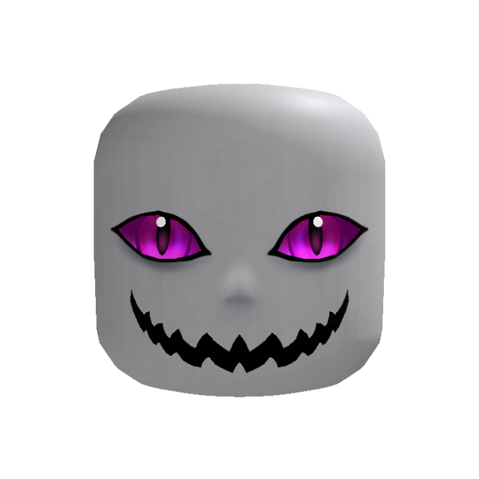 Pink spooky demon face
