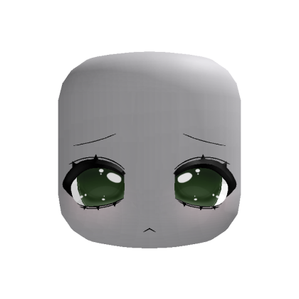 ♡ (ANIMATED) cute anime vamp moe sad face in green