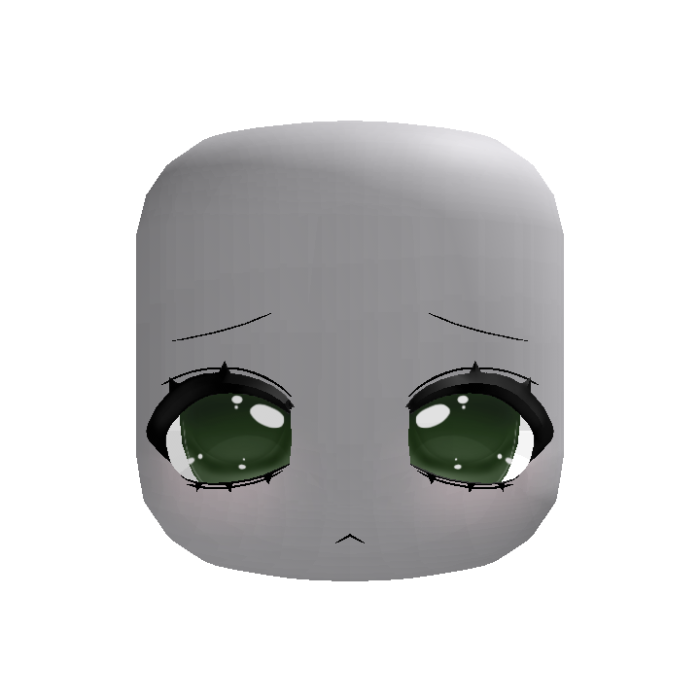 ♡ (ANIMATED) cute anime vamp moe sad face in green