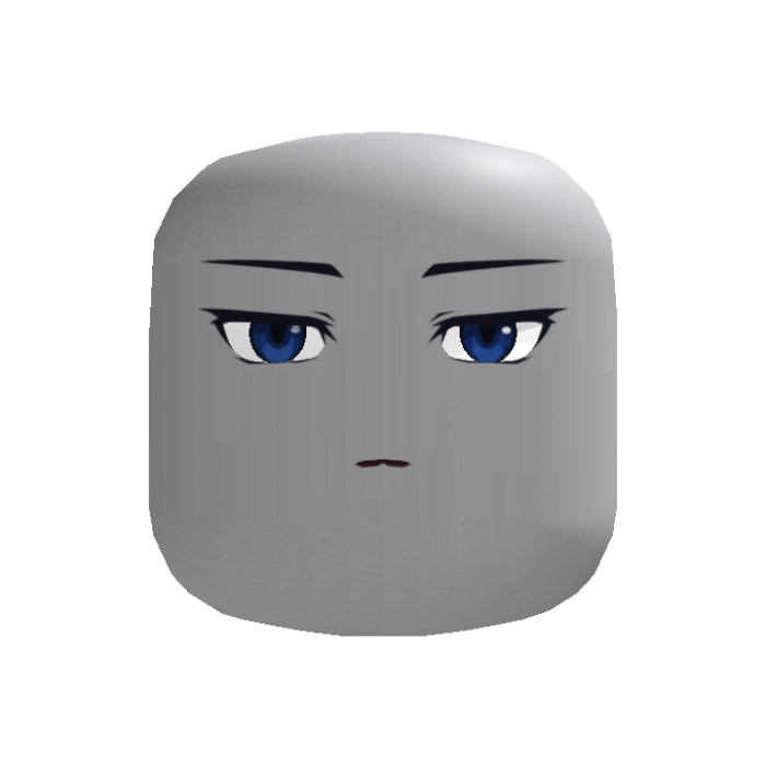[Animated] Silent Blue Eyes Anime Face
