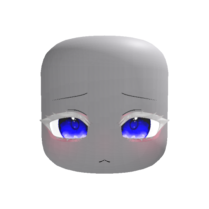 (Animated) Red Anime Moe Shy Eyes Albino Blue