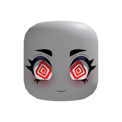 Cute Red Spiral Anime Face