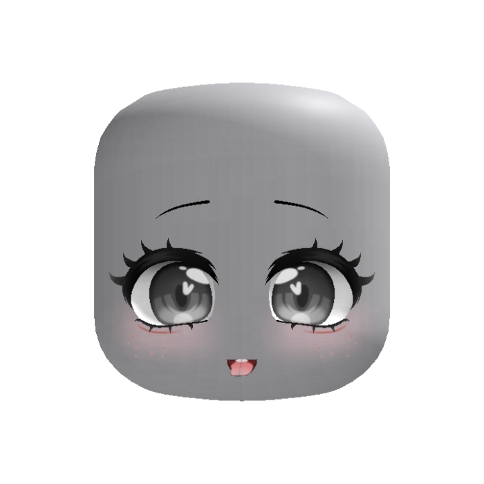 [Animated] Silly Gray-Eyed Cute Kawaii Face
