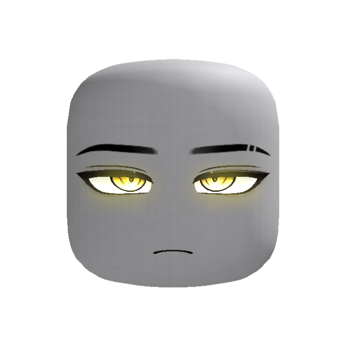 Glowing Aura Anime Boy Face (Yellow)