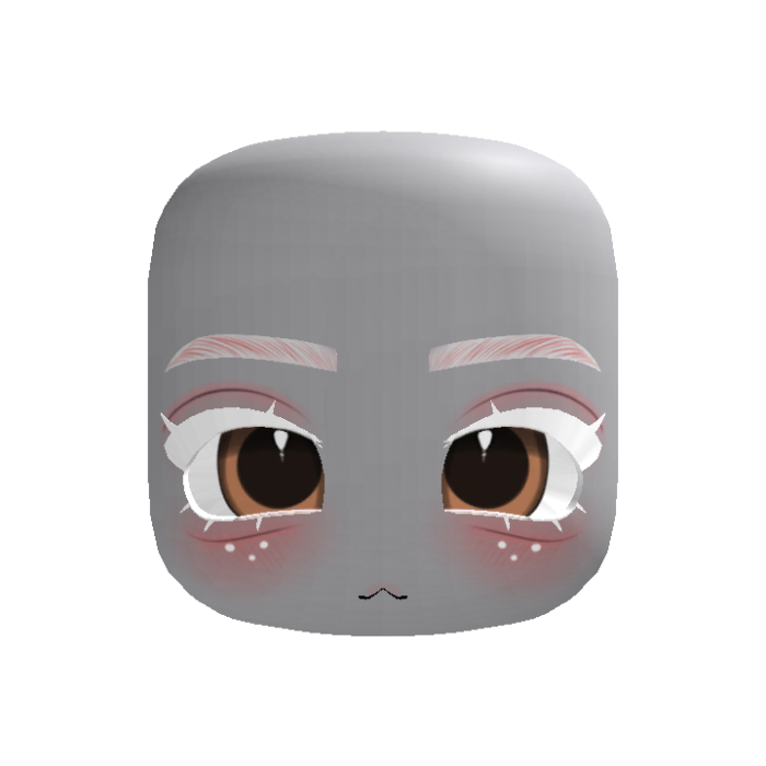 ♡ Adorable albino fawn chibi face ♡ (brown eyes)