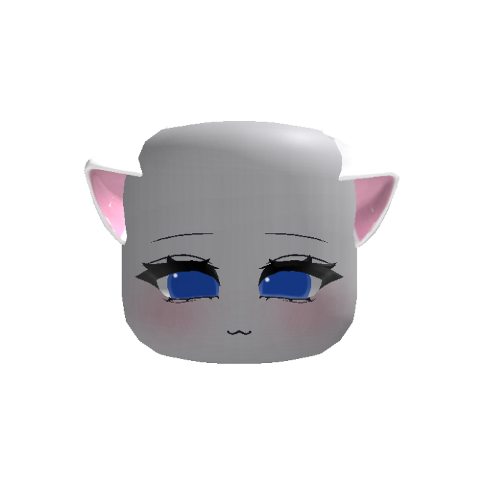 (animated ears) Moe kawaii White droopy cat ears