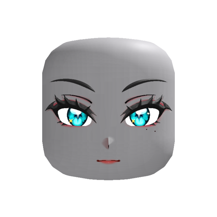 Kawaii Bat Lash Face Cyan