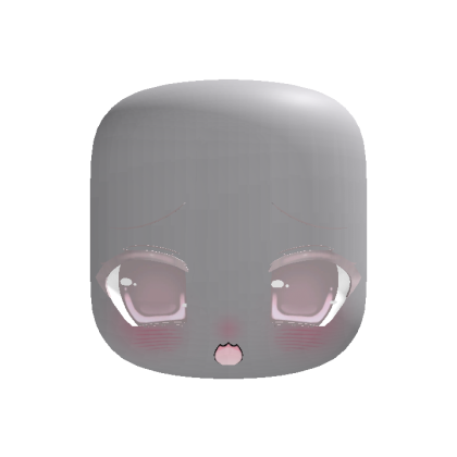 ♡ animated albino pink sad moe kawaii cat head
