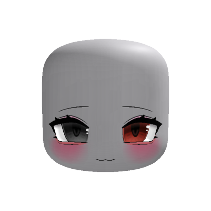 (animated) kawaii chibi smug moe face in black red