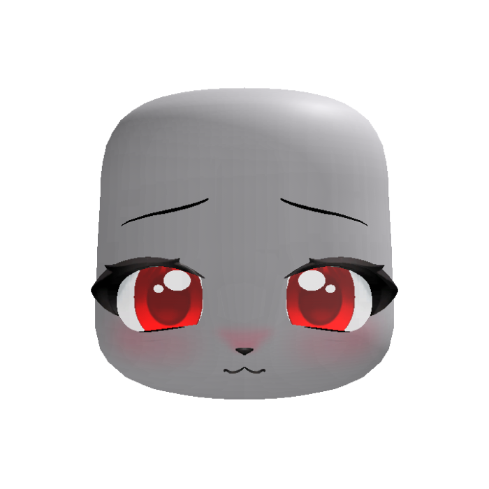 cute shy fox stare eyes in red (animated)