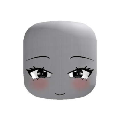 Animated Cute Happy Anime Face (Black)