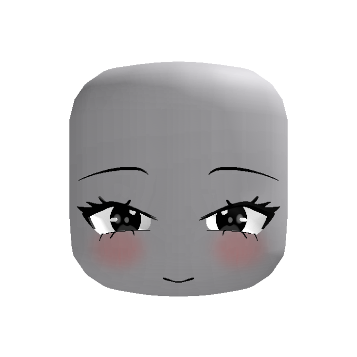 Animated Cute Happy Anime Face (Black)