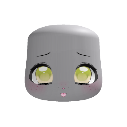 kawaii shy sweet silly puppy face in yellow