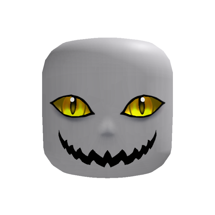 Yellow spooky demon face