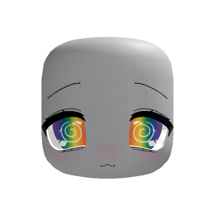 (Animated) Rainbow Cute Chibi Calm Dizzy Face