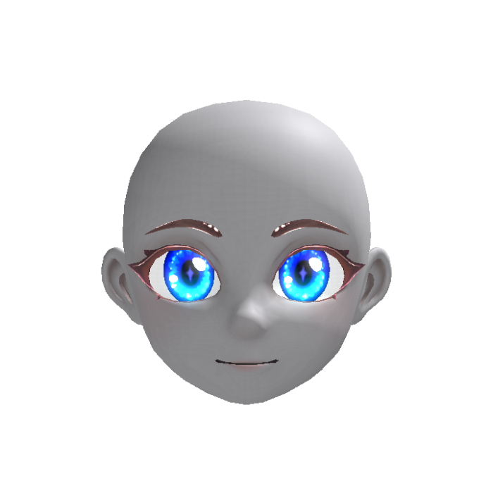(Emissive) Pure Anime Vemi Head - Glowing Blue