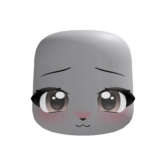 cute shy fox stare eyes in grey (animated)