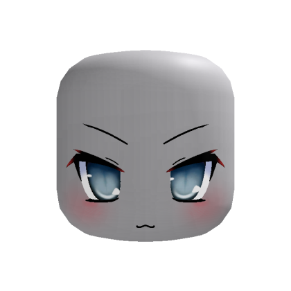 anime moe angry blushing face [blue]
