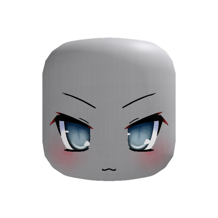 anime moe angry blushing face [blue]