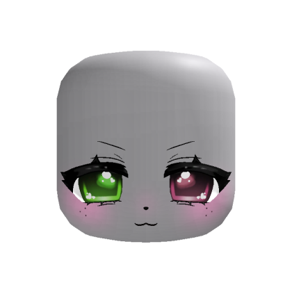🐱 kawaii smug kitty face 🐾 green pink 🍀