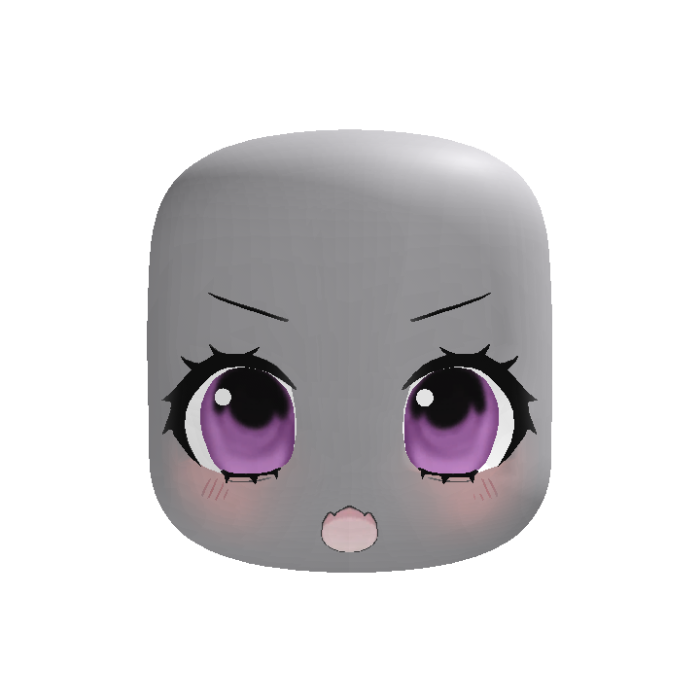 (animated) Purple Cute Chibi Amazed Face
