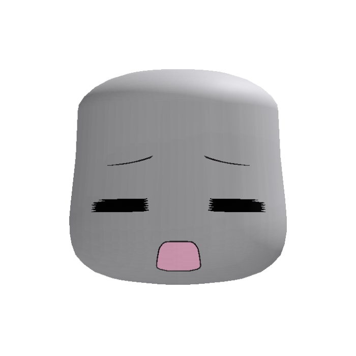 Cute Silly Sleepy chibi face mask