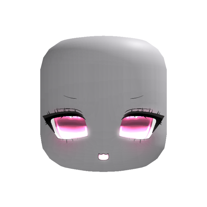 (REAL GLOWING) cute bright pink glowy moe face