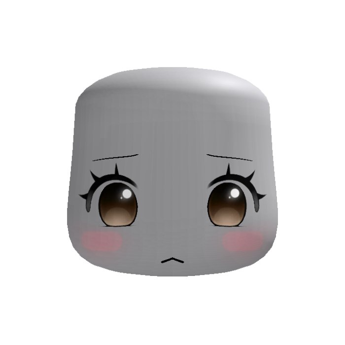 kawaii cute emo puppy girl sad face brown