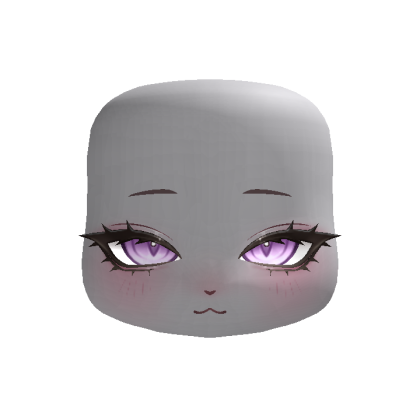 Kawaii Kigurumi Animal Chibi Head (Purple) thumbnail