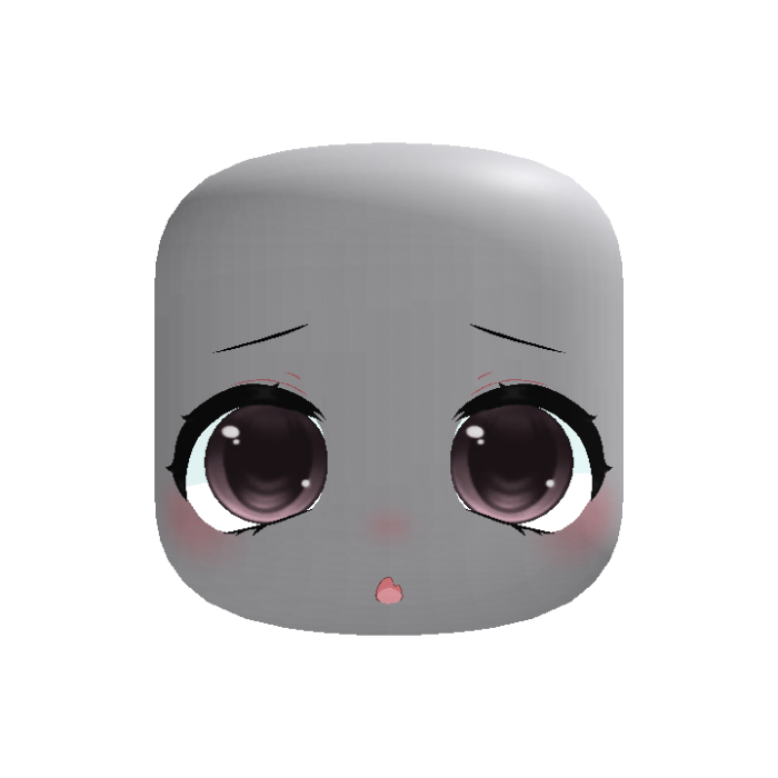 ( animated ) surprised little neko moe face brown