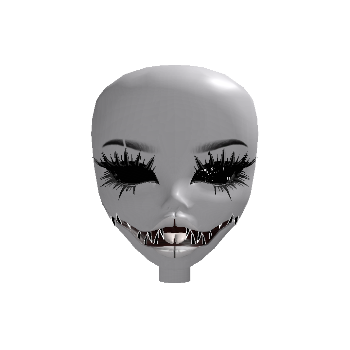 Doll Creepy Head Glitched Eyes