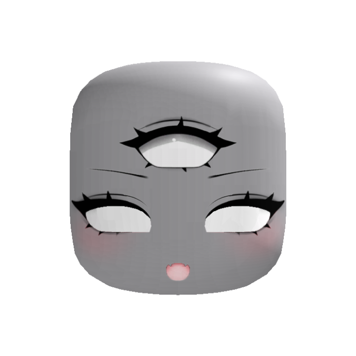 halloween three eyed cute cyclops face white