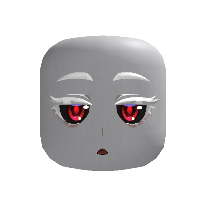 Albino Ifrita Kawaii Demon Face Red