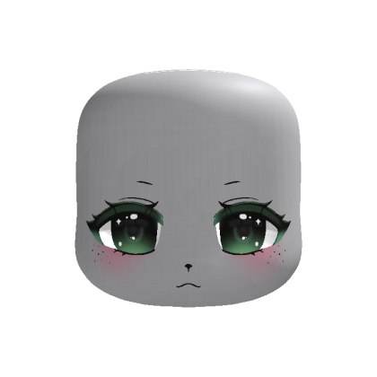 (animated) moe fawn anime deer face in green