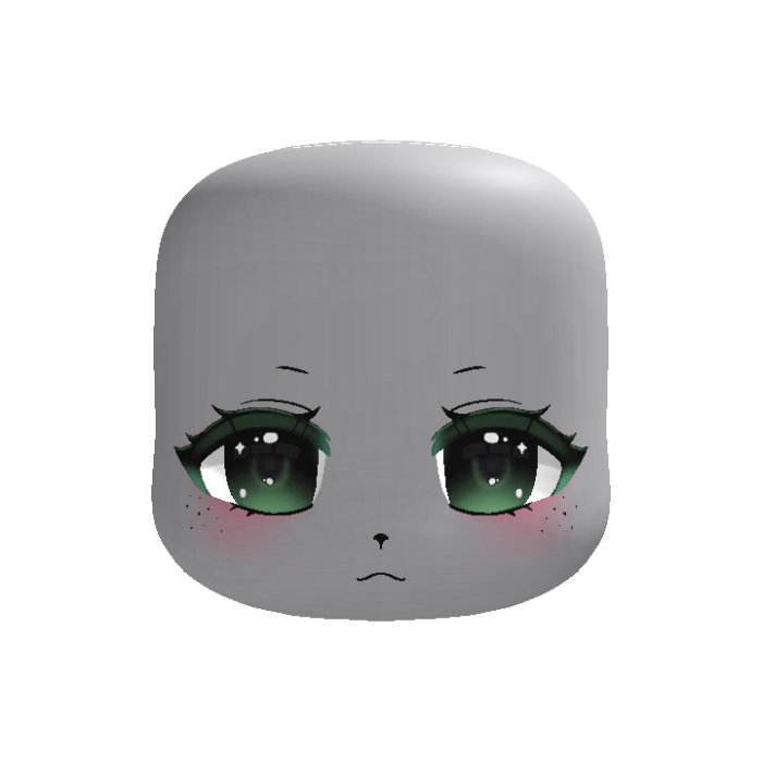 (animated) moe fawn anime deer face in green