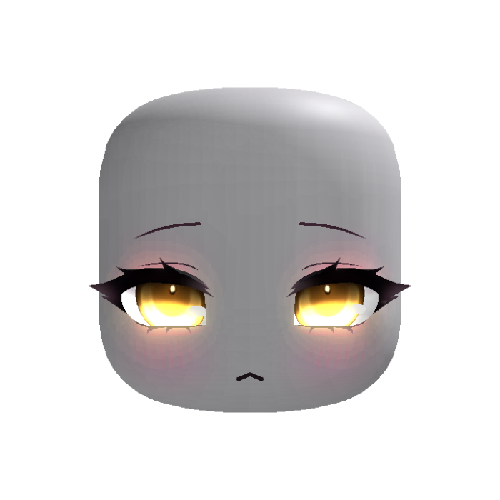 (GLOWING) cute bright yellow glowy anime eyes
