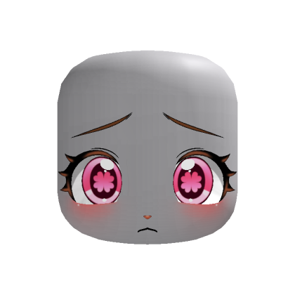 ♡ cute bunny face in pink ♡