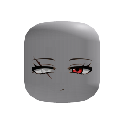 Pretty Demon Face Red Eye Scar