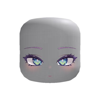 Angelic Anime Girl Face Blue ♥ [ANIMATED]
