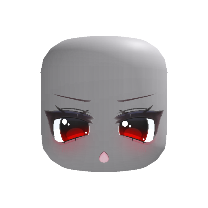Red Sleepy Cute Anime Eyes