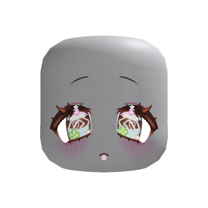 (Animated) Brown Cute Clover Chibi Dizzy Face