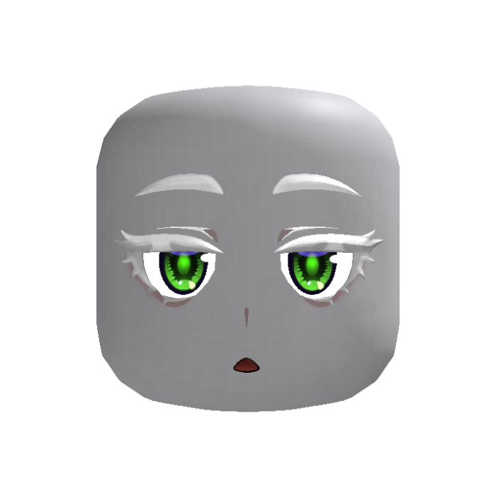 Albino Ifrita Kawaii Face Emerald