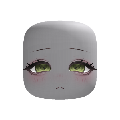 Cute Sleepy Jirai Face (Green)